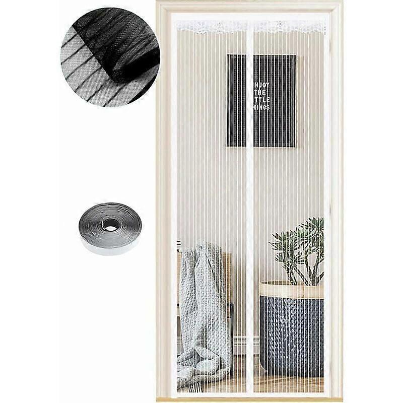 Magnetic Screen Door, Breathable Automatic Close Patio Curtain, Polyester Net