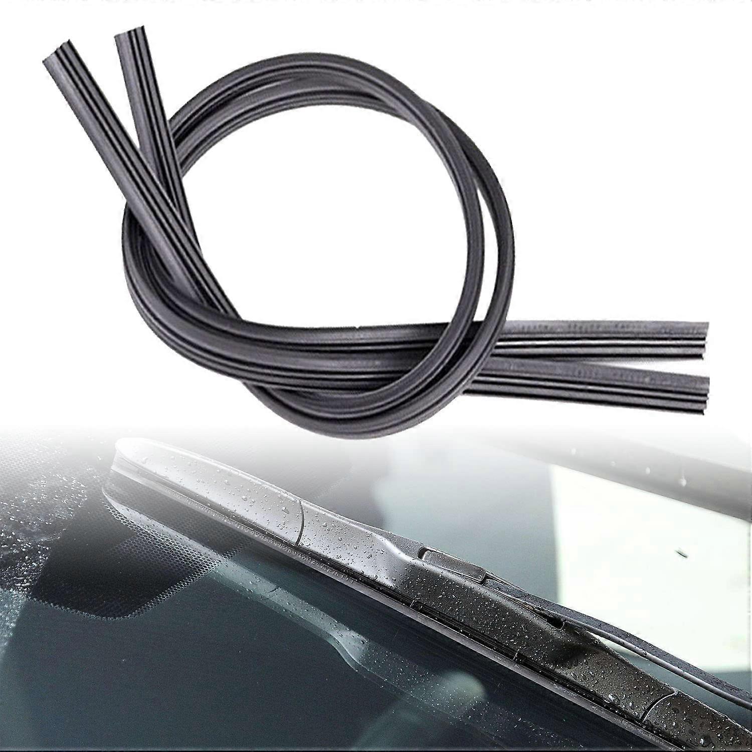 Car Wiper Rubber Filling Ribbon 26 Inch Adjustable Compatible Wiper Blades - 4 Pieces Durable Rubber Material