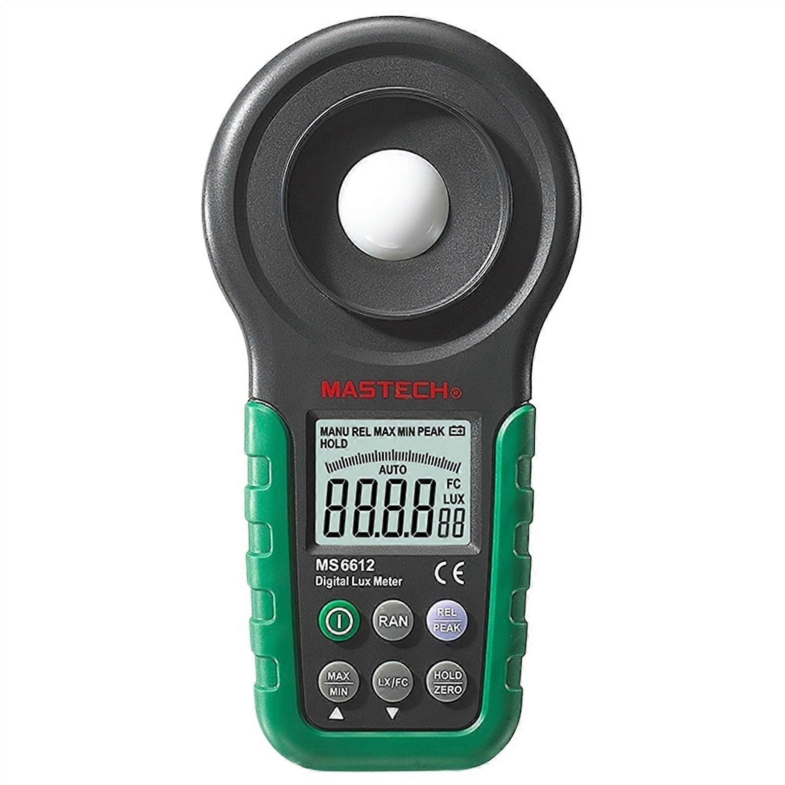 MS6612 Digital Luxmeter 200,000 Multifunction Illuminometer Light Meter Test Spectra Auto Range Peak High Accuracy