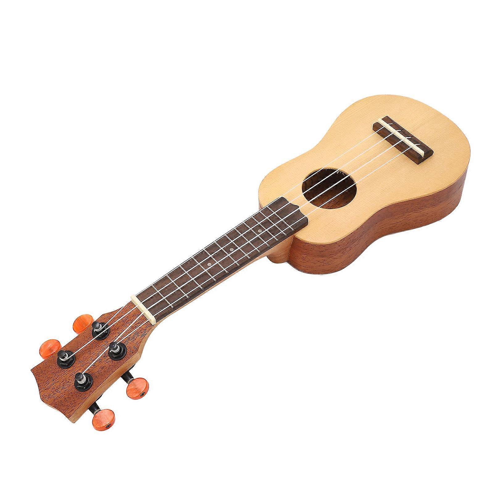 16 Inch Solid Spruce Wood Ukulele 4 String Mini Instrument