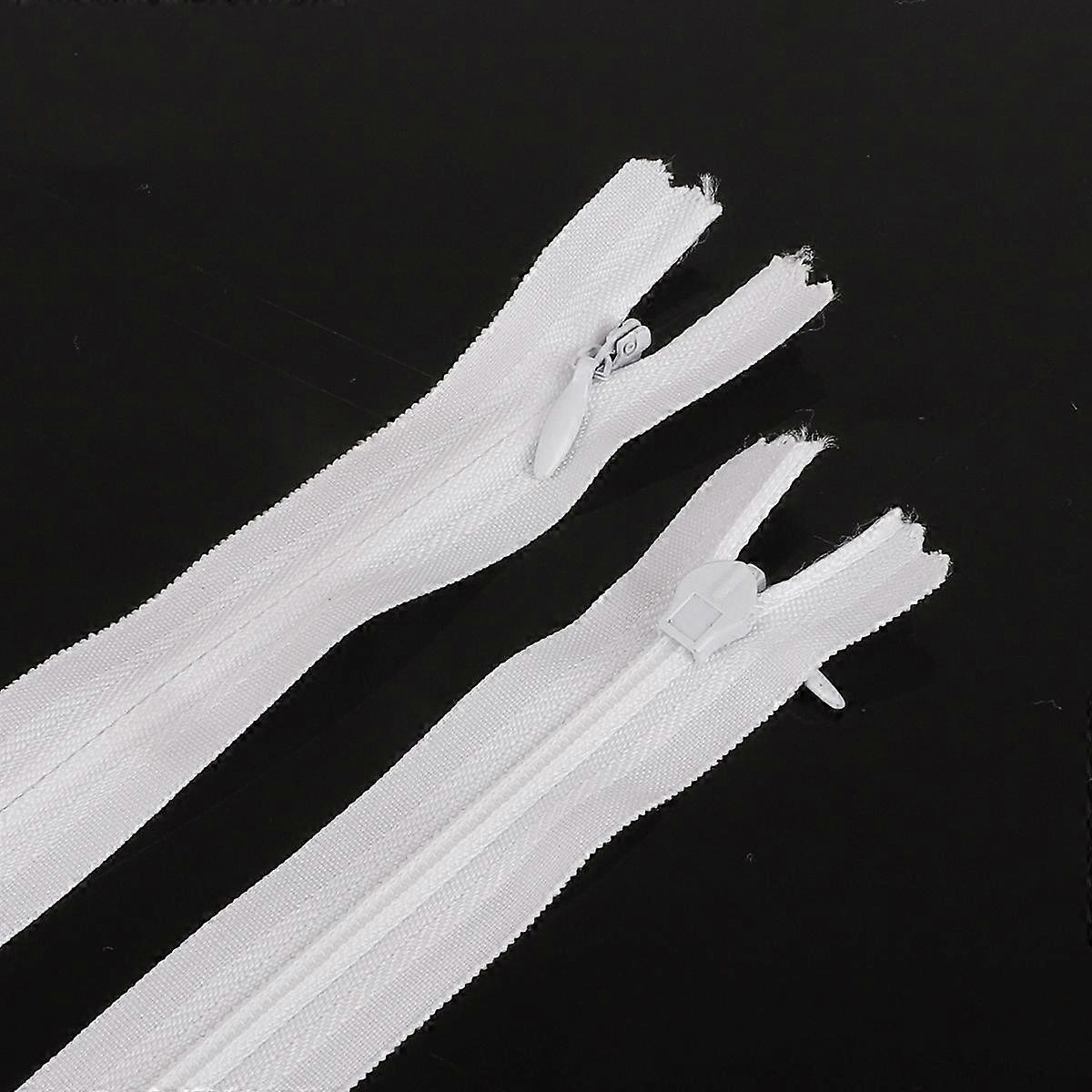 10pcs 28/35/40/50/55/60cm Long Invisible Zippers White/Gray/Red/Pink DIY Nylon Coil Zipper For Sewing Clothes/Bags/Home Textile