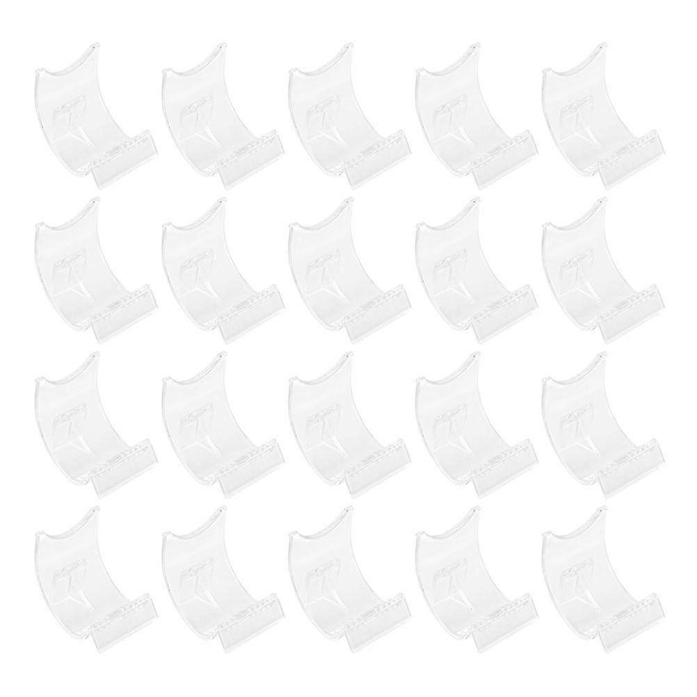 20Pcs Transparent Phone Brackets Multi-functional Display Rack Acrylic Storage Rack