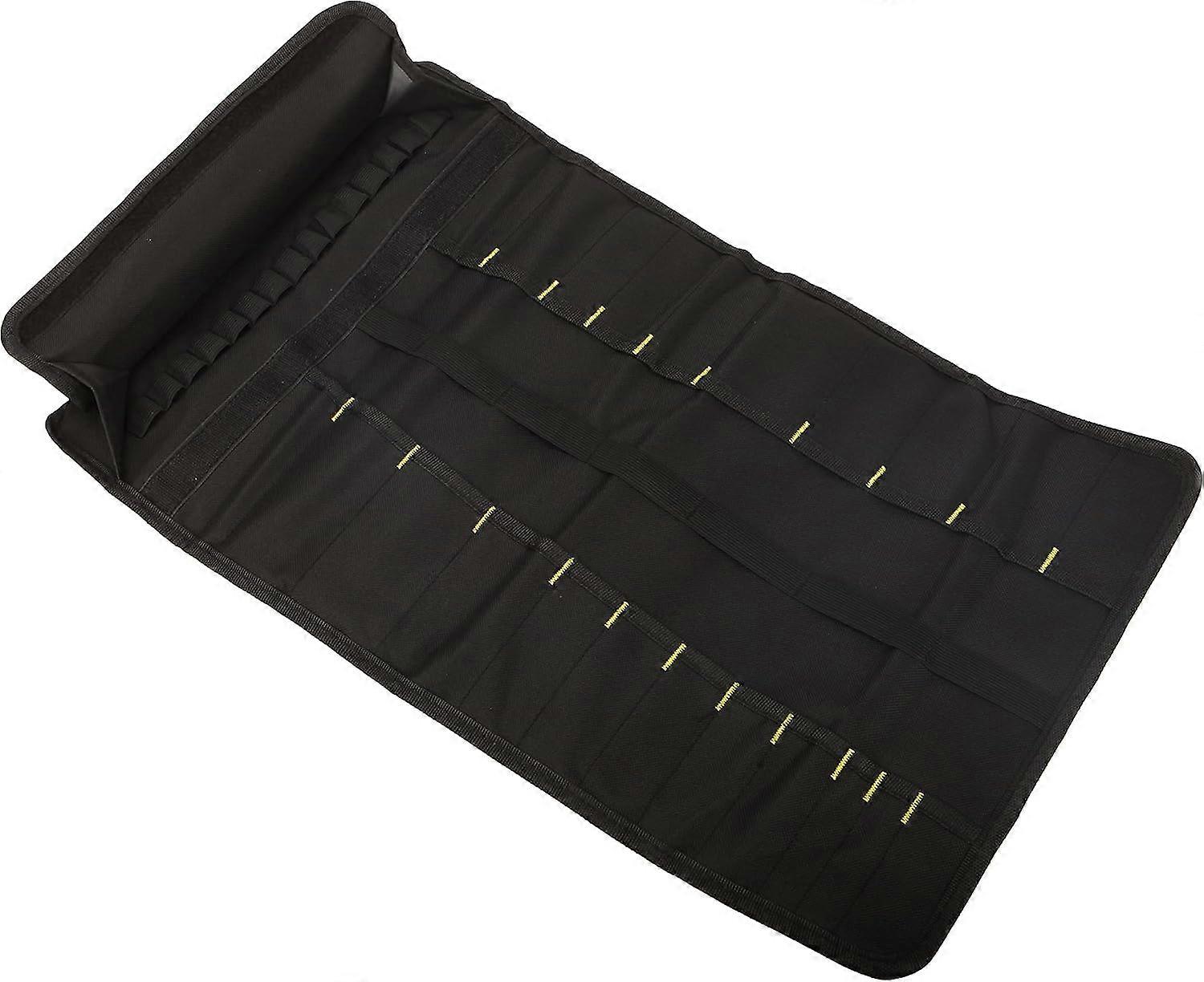 22 Pocket Tool Bag Canvas Roll-Up For Electricians, Screwdriver Organizer, Small Socket Bags