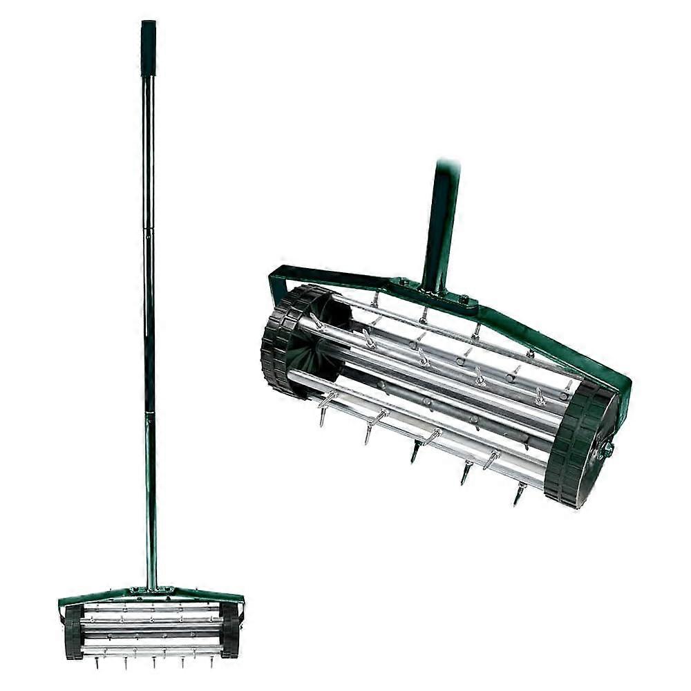 18" Manual Lawn Aerator with Non-Slip Handle and Spikes