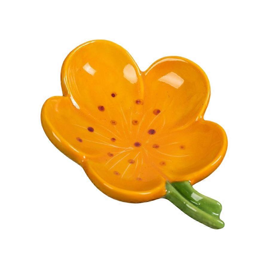 Flower Shape Soap Dish - Ceramic, Self-draining Design
