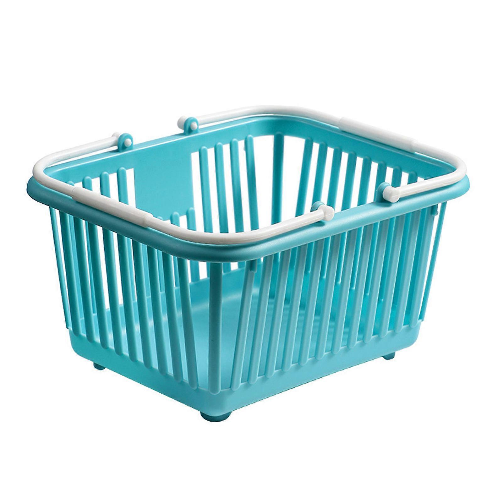 Mini Storage Basket Multifunctional Compact Plastic Organizer Basket with Handle for Desk