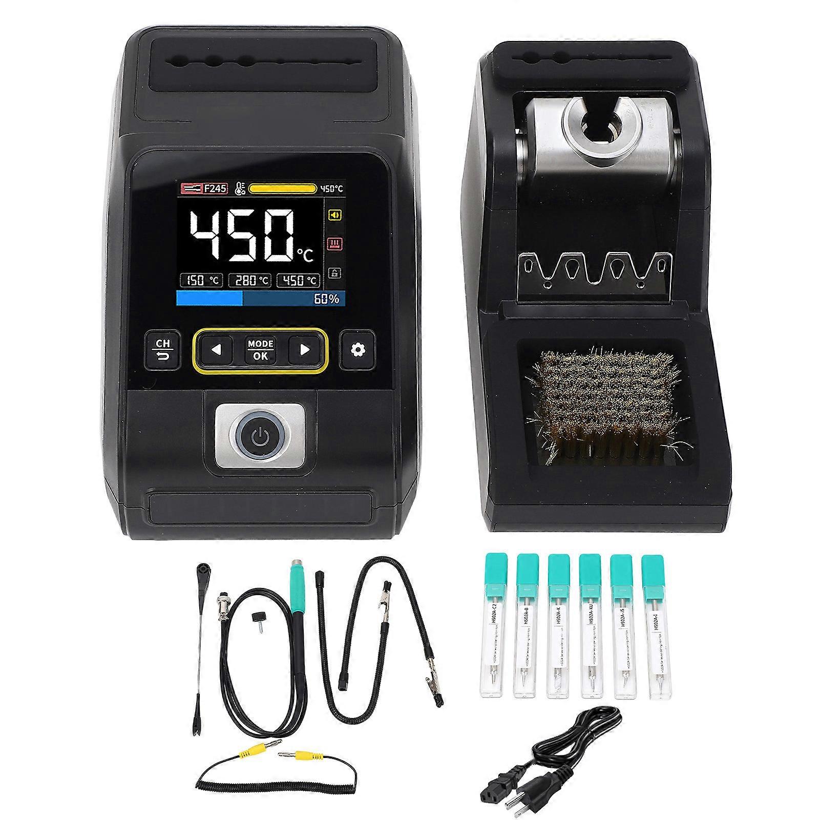 Soldering Station Kit with Iron Tips Constant Temperature Solder Set for Electronics PCB Repair 200W Peak Power DWS‑200