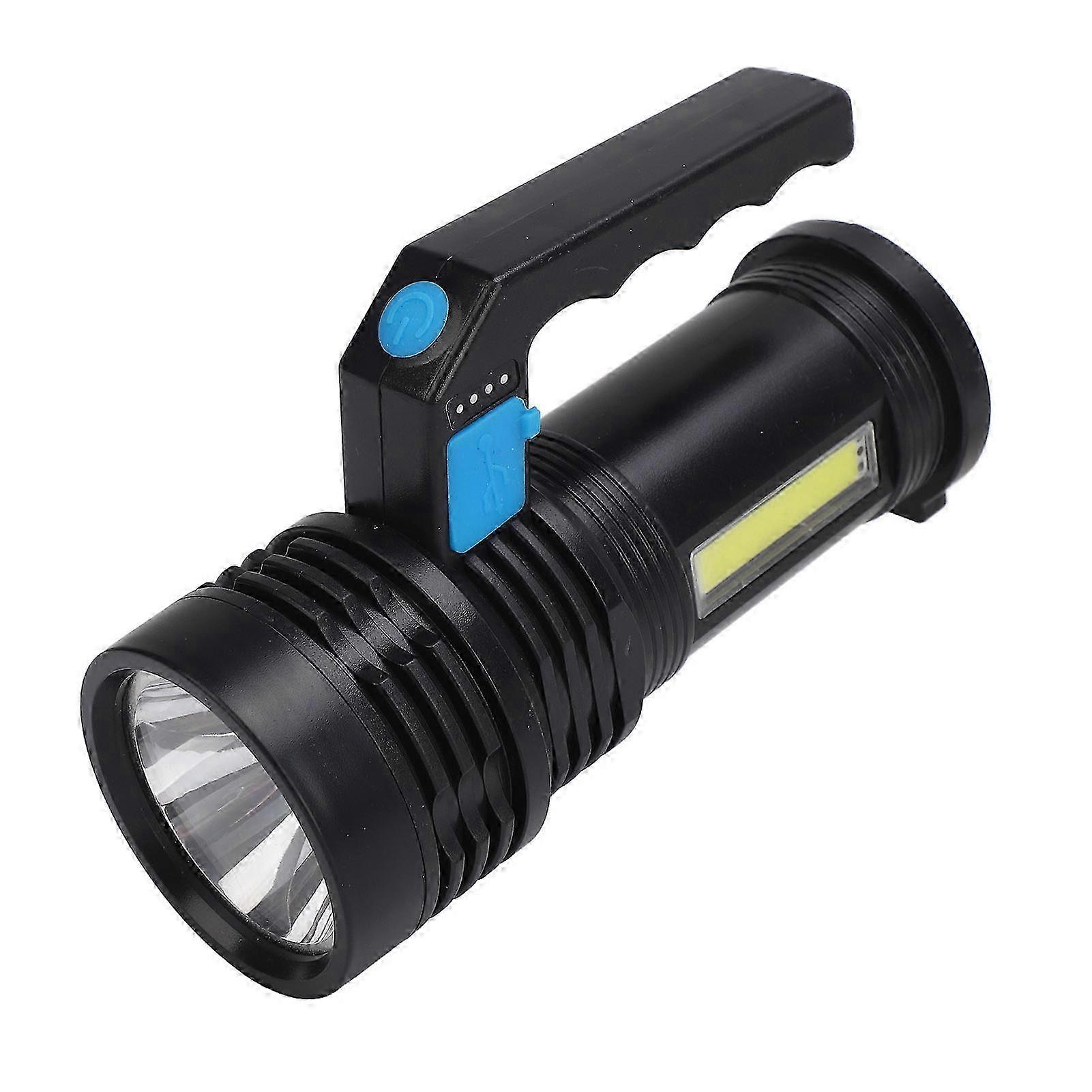 COB Sidelight Flashlight Rechargeable via USB for Camping Running and Emergency