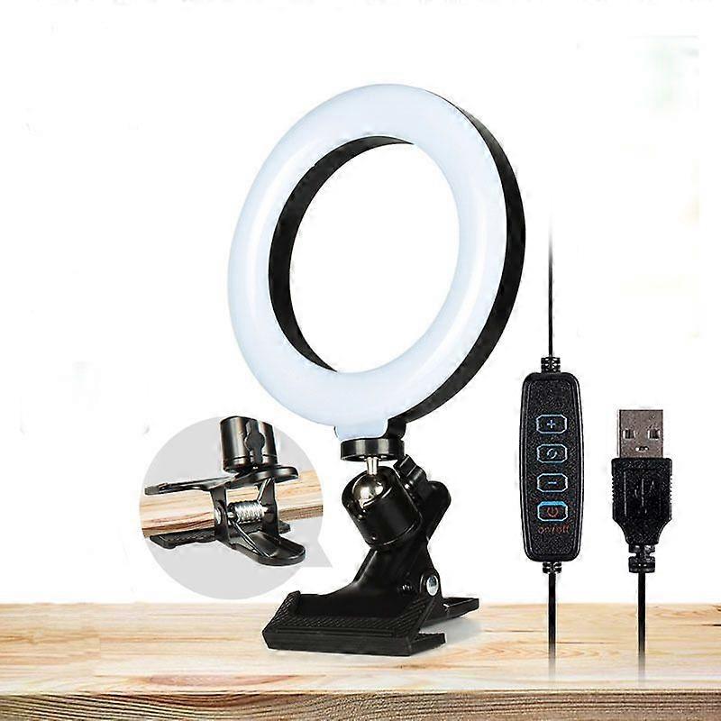 Ring Light with Clamp, 6 Inch LED Video Conferencing Light, 3 Color Modes, 11 Brightness Levels for YouTube Video Portrait, Vlog, Laptop/Monitor