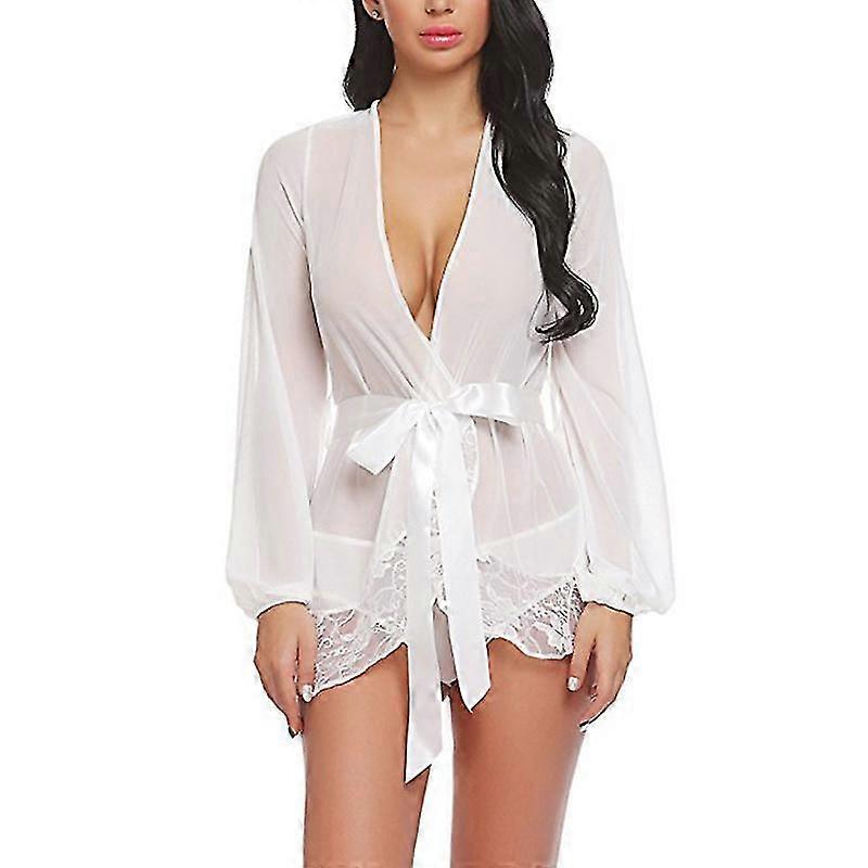 سيدة انظر من خلال مثير خلع الملابس ثوب الملابس الداخلية رداء