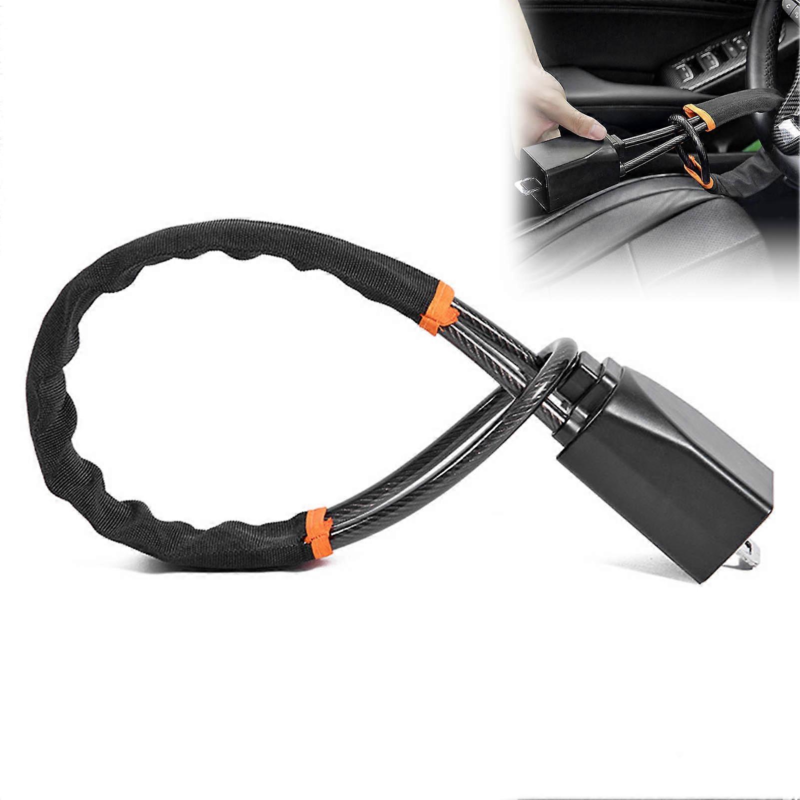 Car Steering Wheel Steel Lock with Highly Visible Colors Multi-Functional Tool Suitable for Most Vehicles