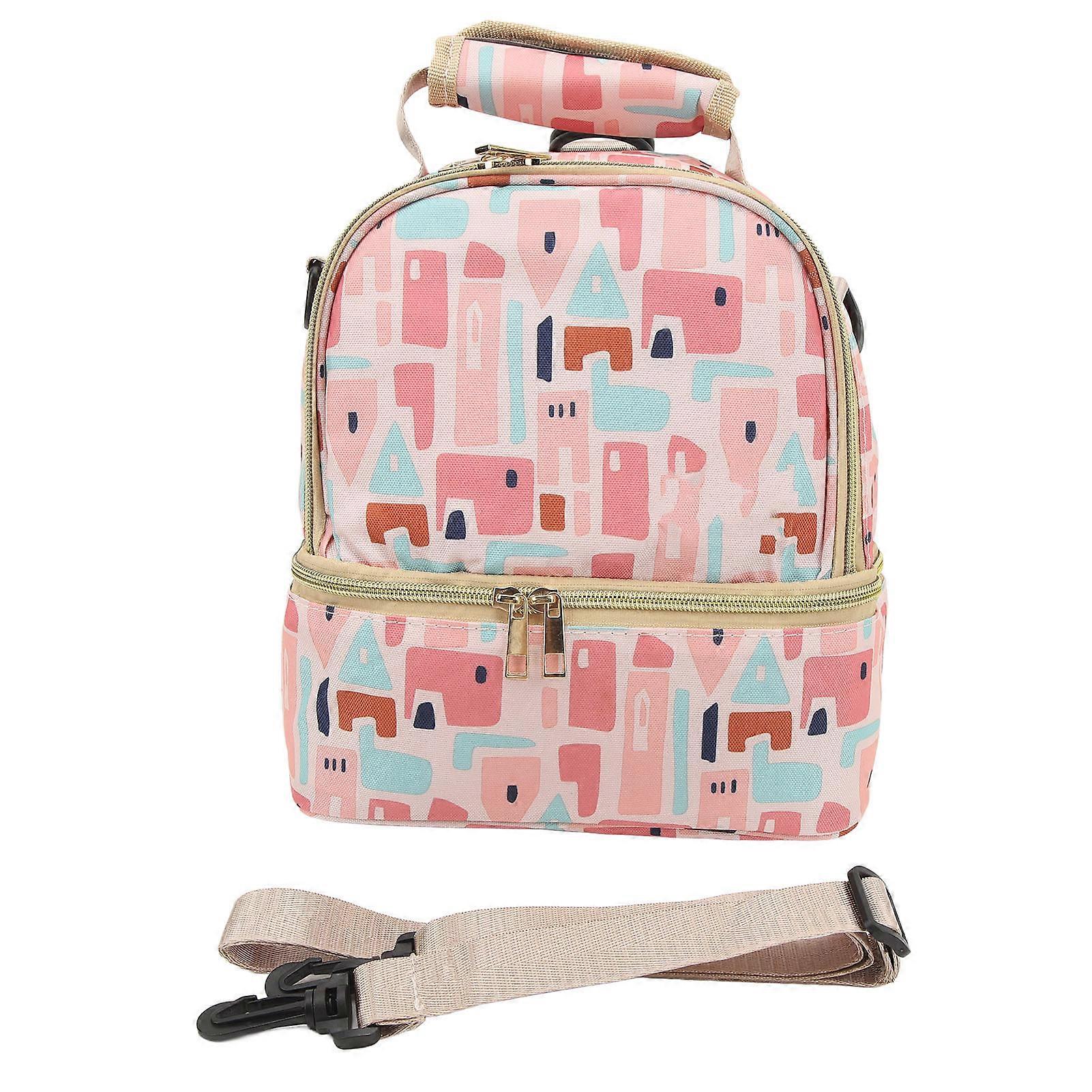 Isolierte wiederverwendbare Lunchtasche Doppelschicht Tragbare Lunchbox Kühltasche für Mütter