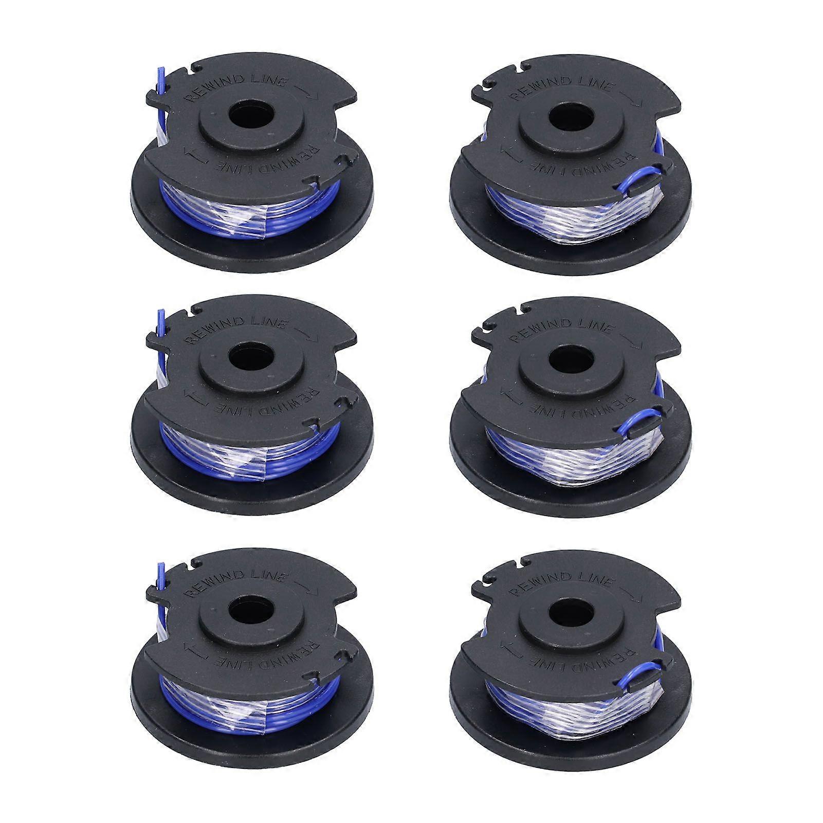 6Pcs Trimmer Spool Line Replacement for Ryobi 18V 24V 40V String Trimmers Lawn Mower