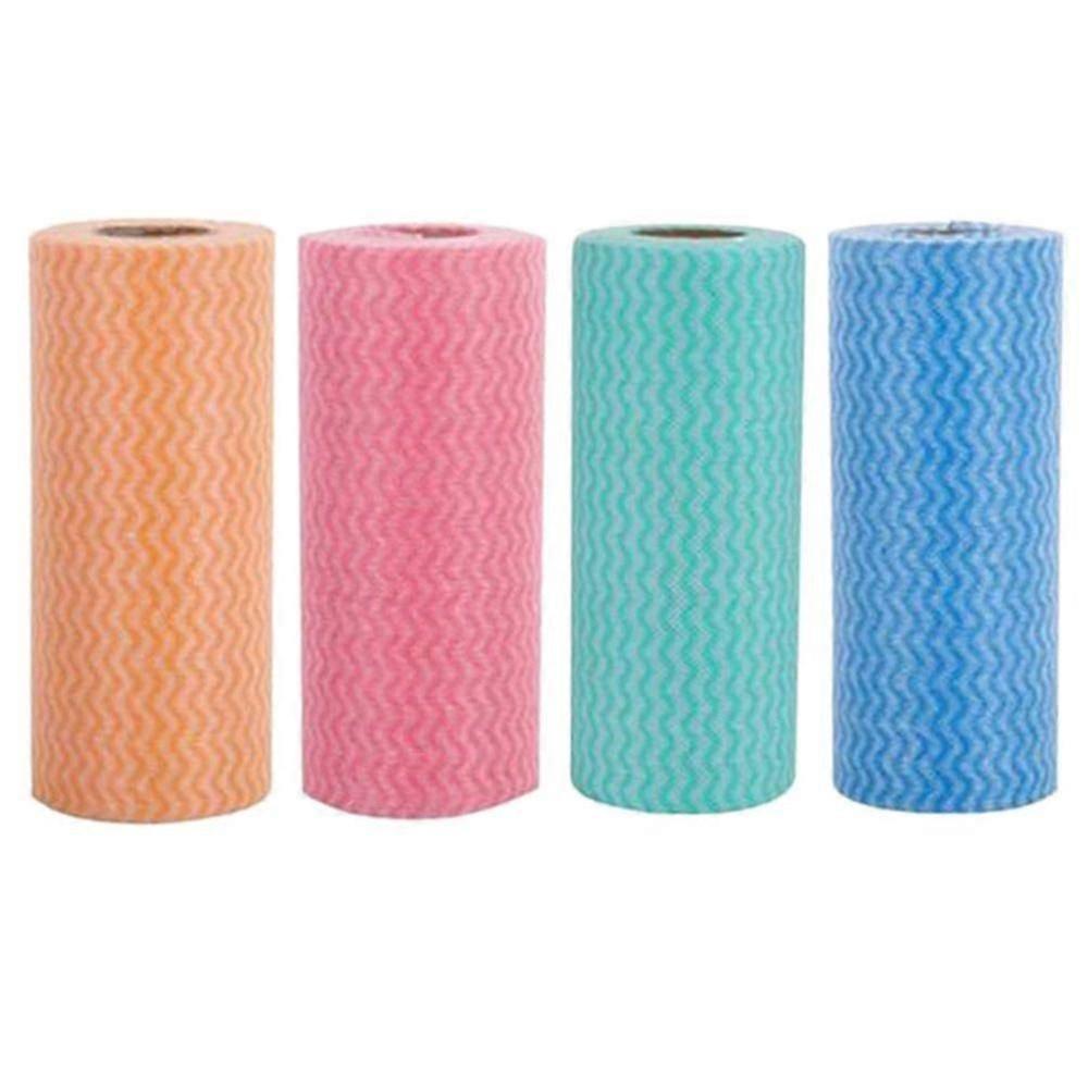 4 Roll of 200 Cleaning Cloth,Reusable Kitchen Towel,Tableware Cloth,Non-Woven Cloth,Multi-Purpose Manual Wipe
