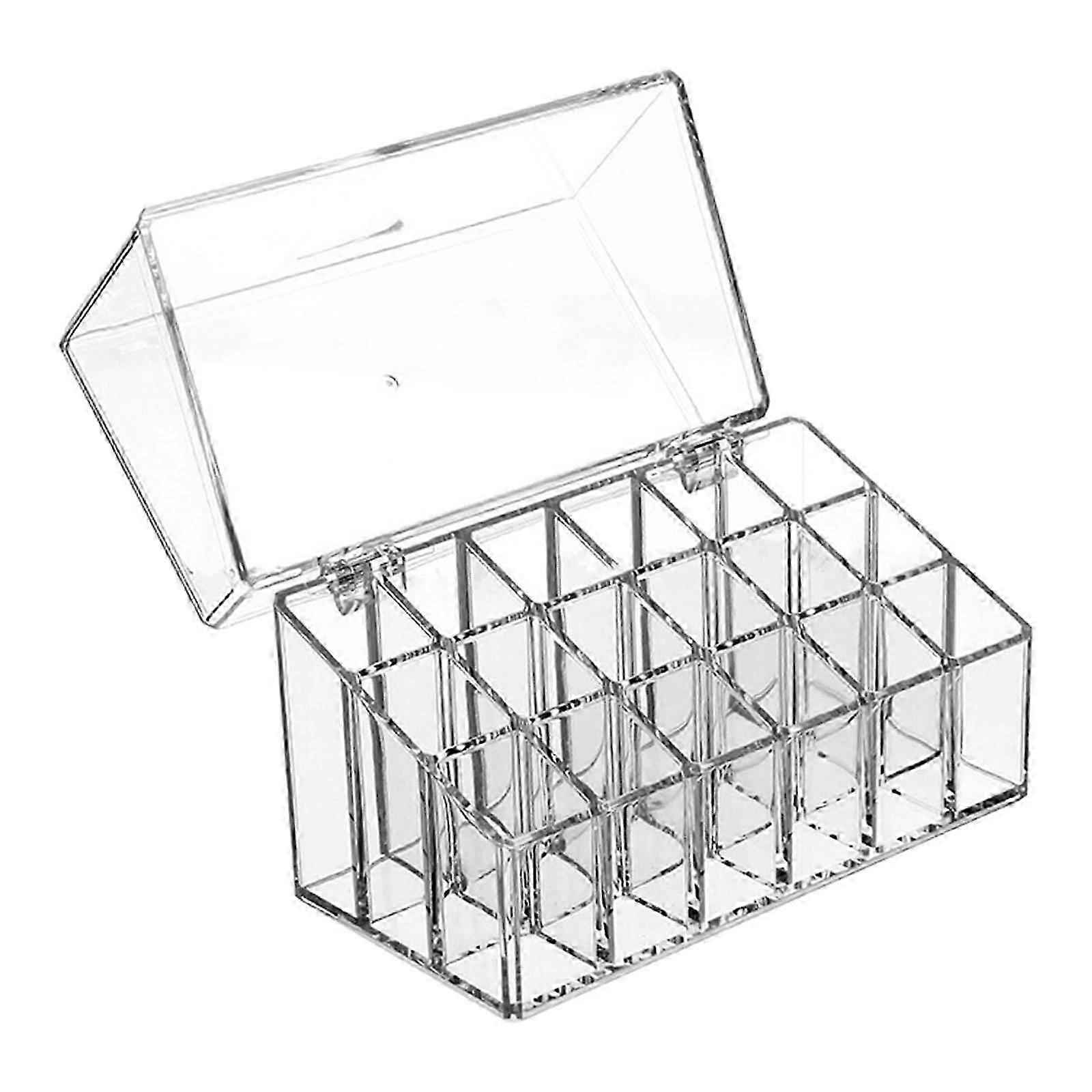 Ligature Ties Case Save Space Transparent Portable with Cover 18 Small Grids