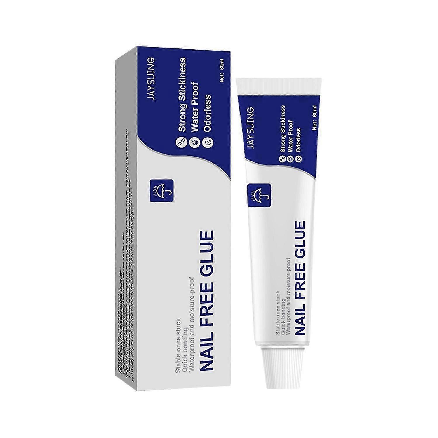 Jaysuing Non-nail Adhesive, Wall Hardware Non-punch Adhesive Quick Drying Shelving Adhesive Quick Dr