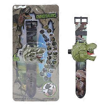 Dinosaur Design Cartoon Watch Projector Digital Wrist Watch Kids Watch 24 Dinosaur