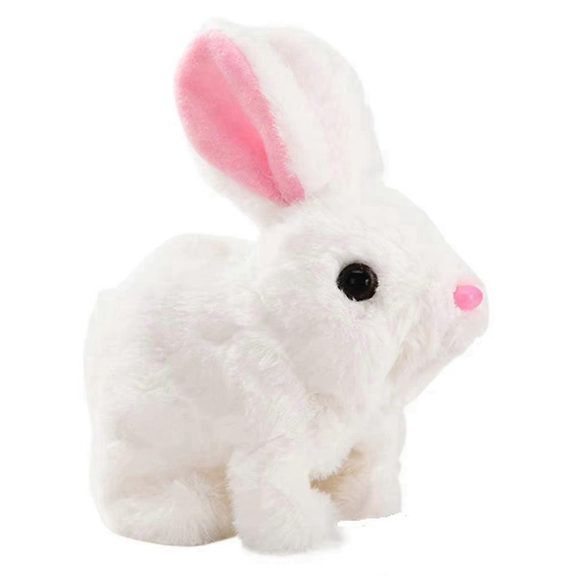 Easter Plush Toy Easter Electronic Interactive Toy Bunnies White