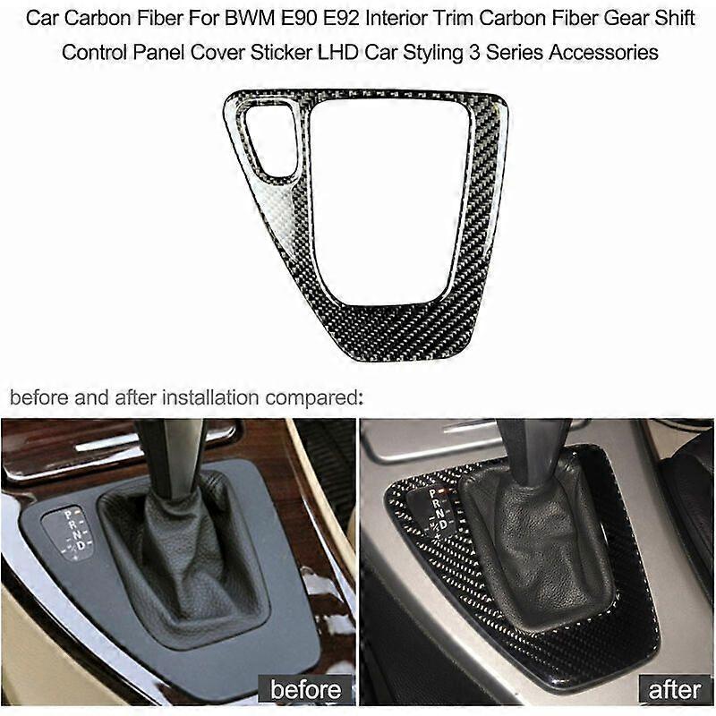 2025 Dernier modèle de voiture modification accessoires, panneau de commande de changement de vitesse en fibre de carbone (ancienne série 3 e90e92e9