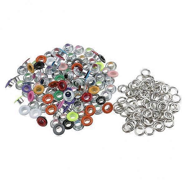 2x100 Pieces Assorted Color Metal Eyelets Buckle for Leathercraft 5mm