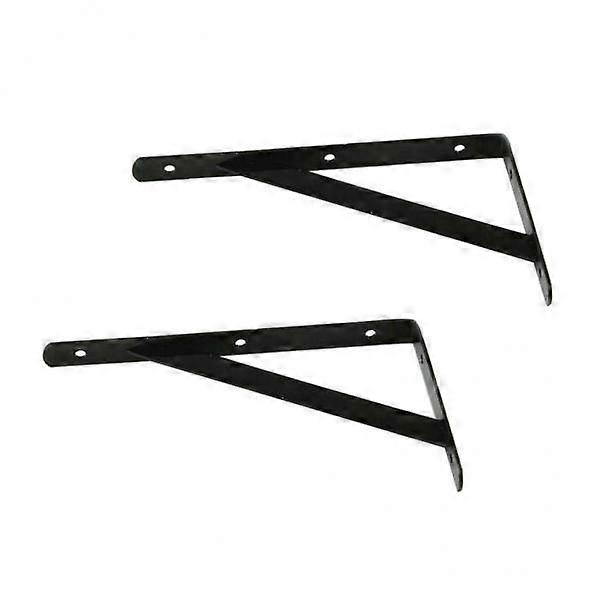2x 2x Rustproof Metal Wall Mounted Shelf Shelves Bracket Corner Rack Supportor
