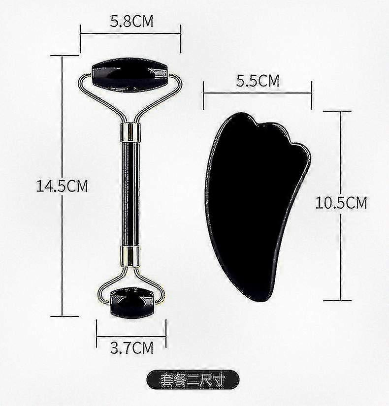 2 In 1 Facial Massage Roller and Guasha Board Set with Double Heads for Skin Relaxation and Slimming, Suitable for Various Skin Types