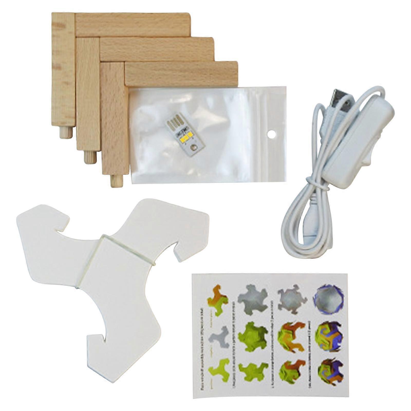 USB Charging DIY Puzzle Moon Night Light Rechargeable Night Light for Bedside