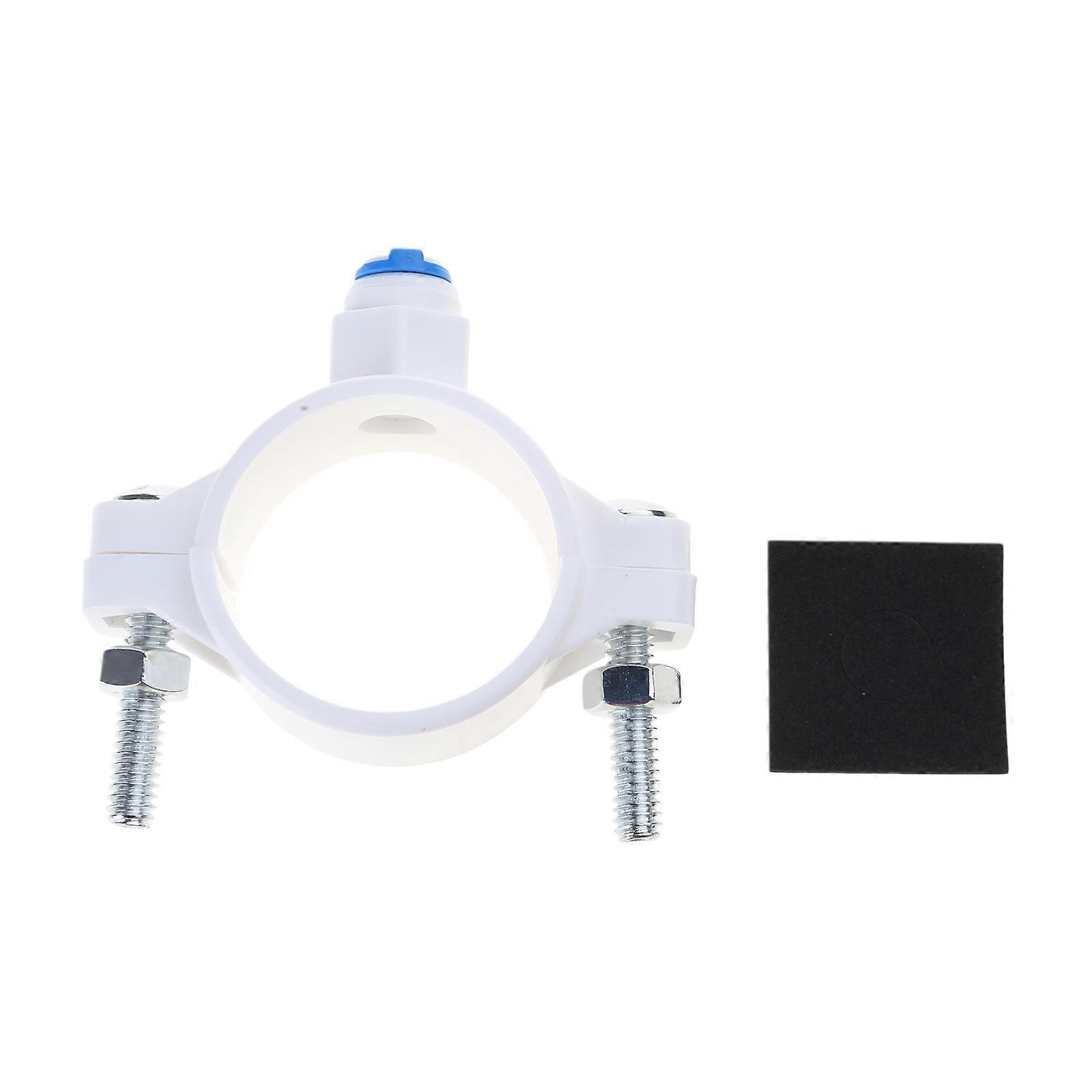 Strong & Sturdy 40mm Clamp Saddle Clips 1/4" Hose Quick Connection Drain Waste Water Pipe Reverse Osmosis Aquarium