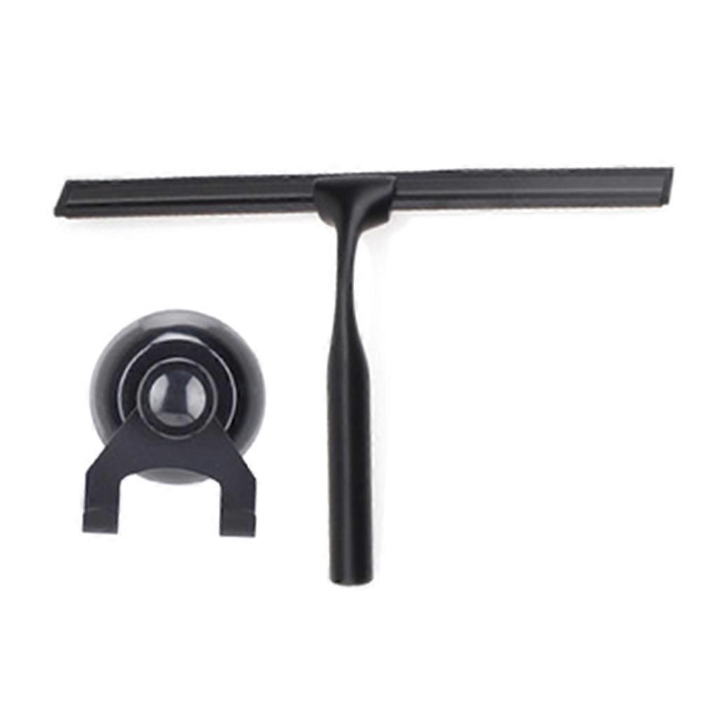 Stainless Steel Shower Squeegee Window Wiper Cleaner with Non-slip Handle Suction Hook for Car Bathroom Home