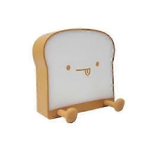 Night Light Toast Bread LED Lamp with Rechargeable Battery & Timer - Gluttony