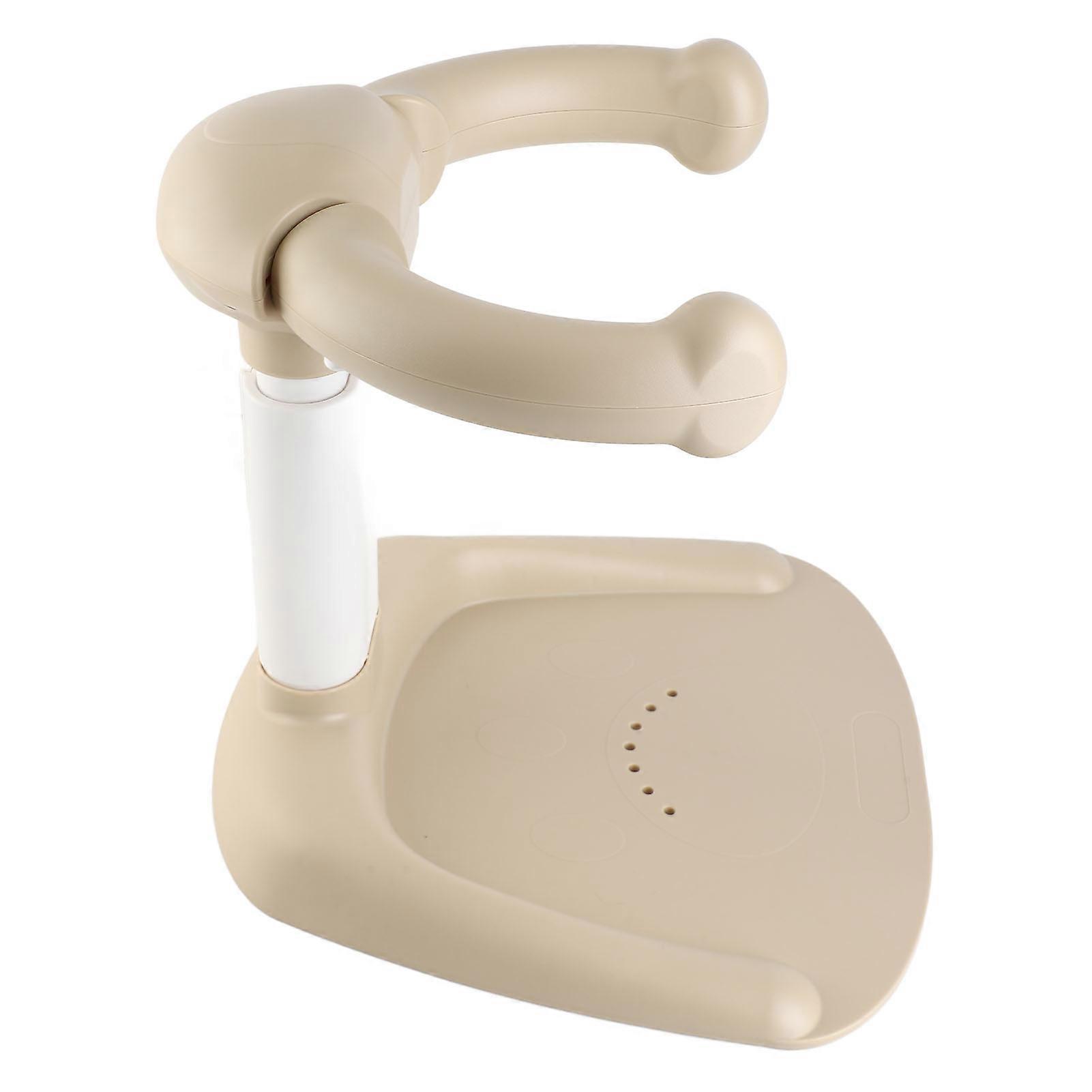 Baby Hug Bath Tower for Standing Up Themselves Thickened PP 5 Gears Adjustable Height Toddler Shower Bathtub Stand Khaki