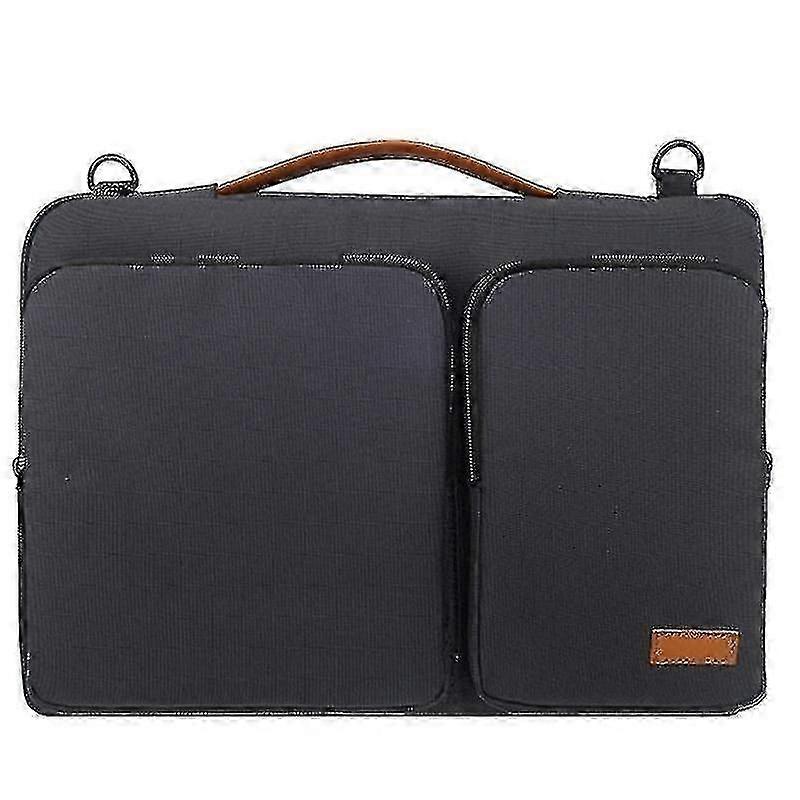 Computer Accessory Sets Nylon Waterproof Laptop Handbag Bag For 15-15.6 Inch Laptops With Trunk Trolley Strap Black