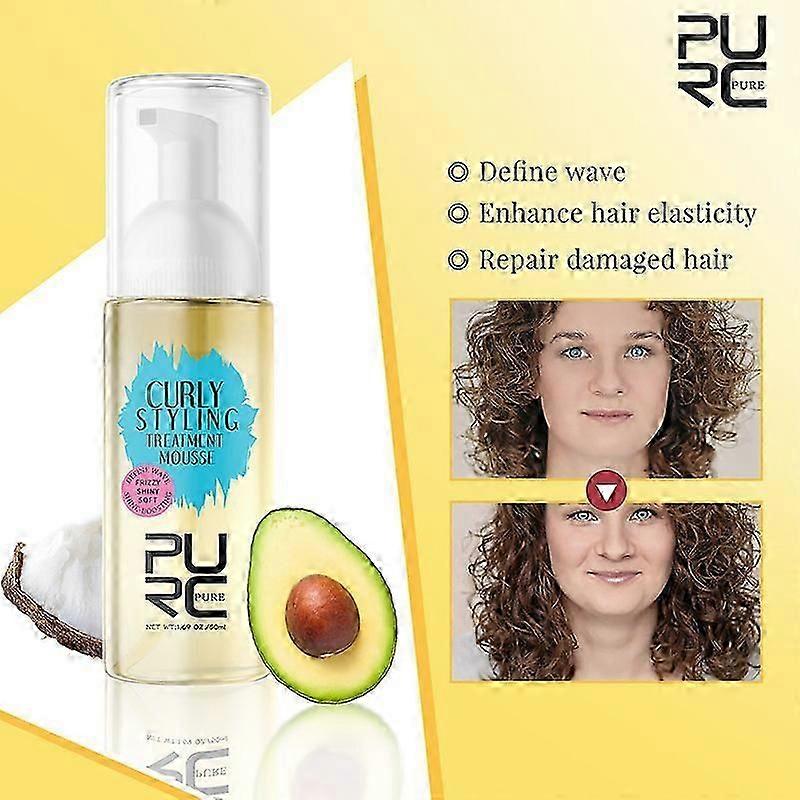 Curly Styling Treatment Mousse Hair Styling Foam for Soft, Secure Curly Hair Add Texture & Shin