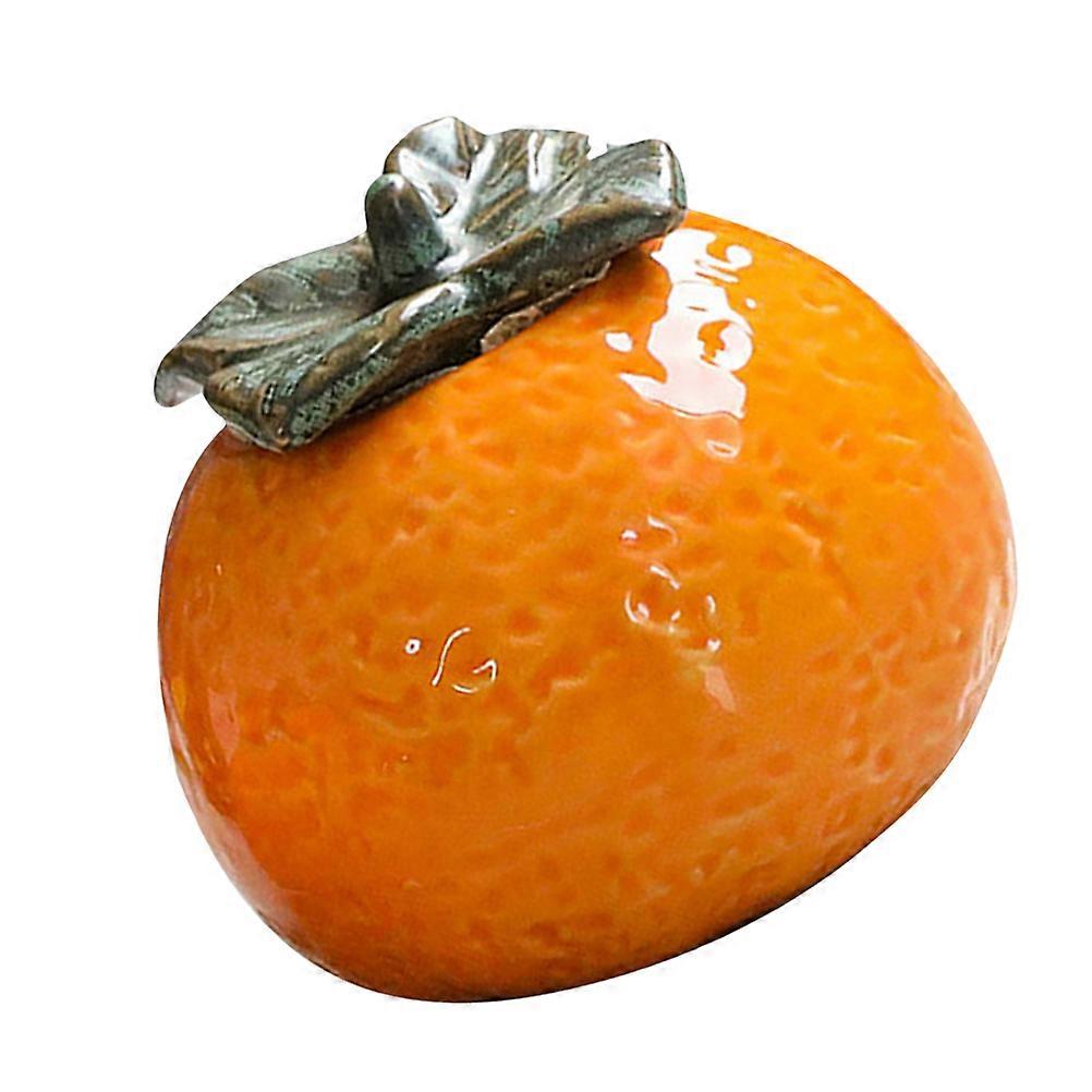 1Pc Ceramic Jar Fruit Shape Tank Simulation Orange Decoration New Crafts