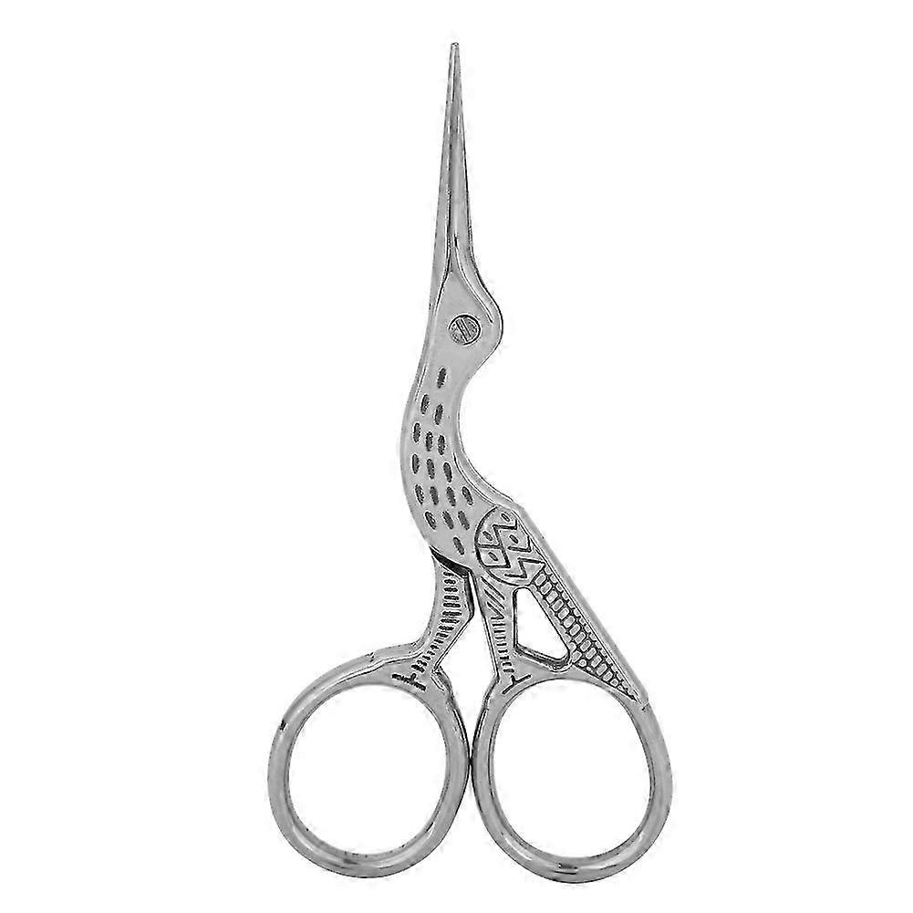 Retro Stainless Steel Eyebrow Tailor Scissors Golden/Silver (L Silver)
