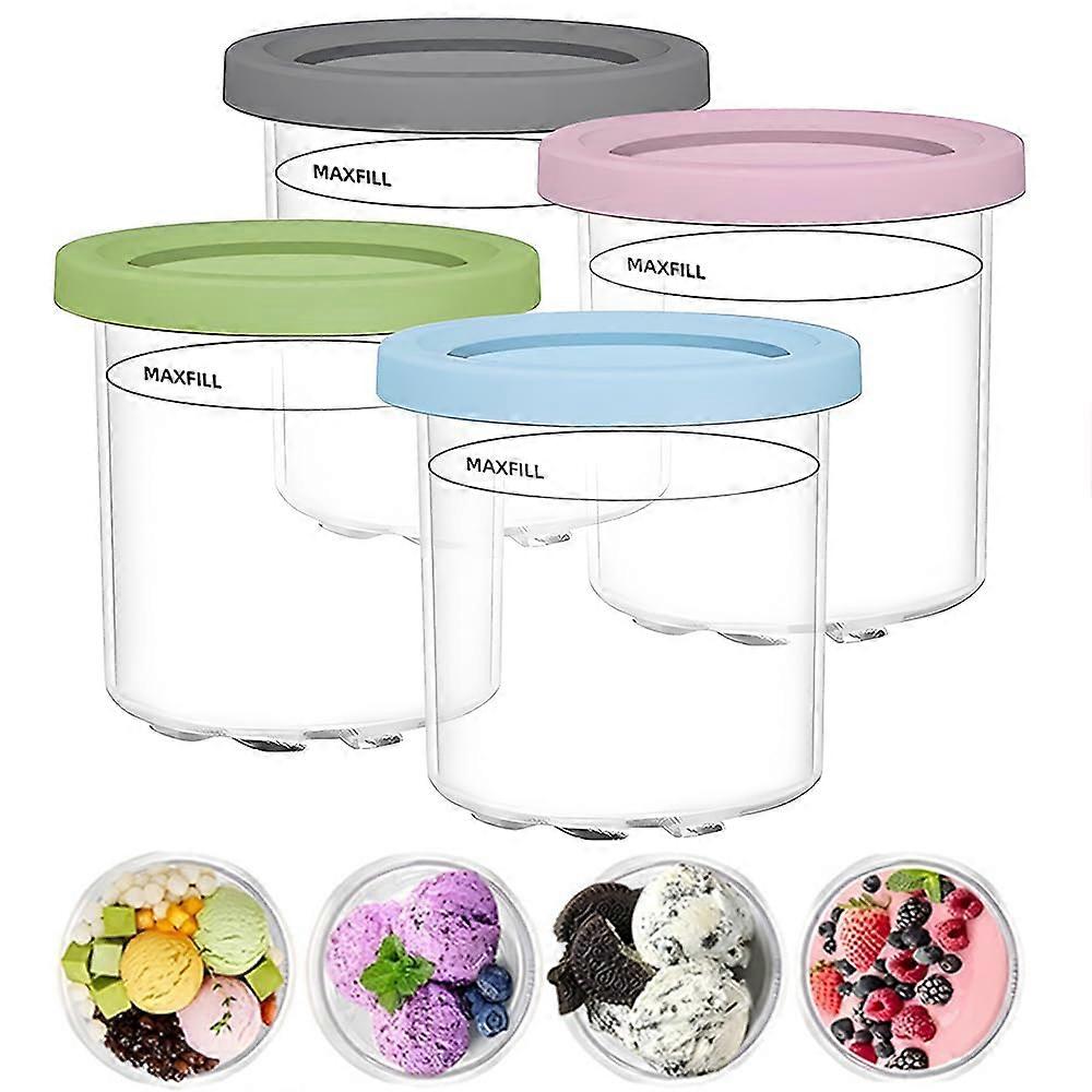 Pack of 4 Ice Cream Containers for Ice Cream, Ice Cream Storage Containers for NC301 NC300 NC299AMZ Series, BPA Free