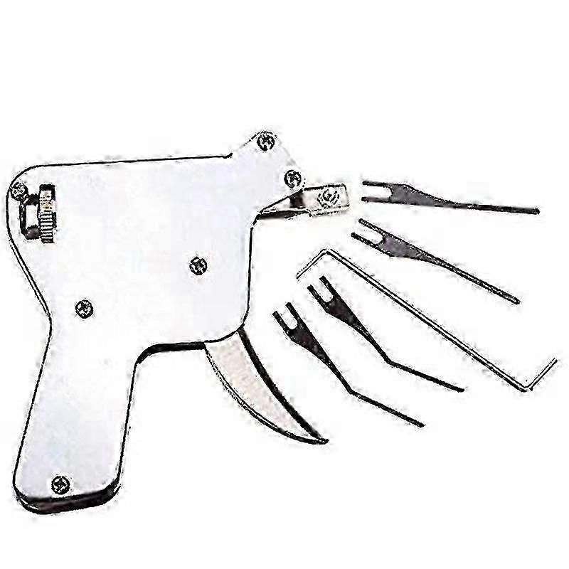 Lock Pick Gun & Door Opener Set - Locksmith Tools (Silver)