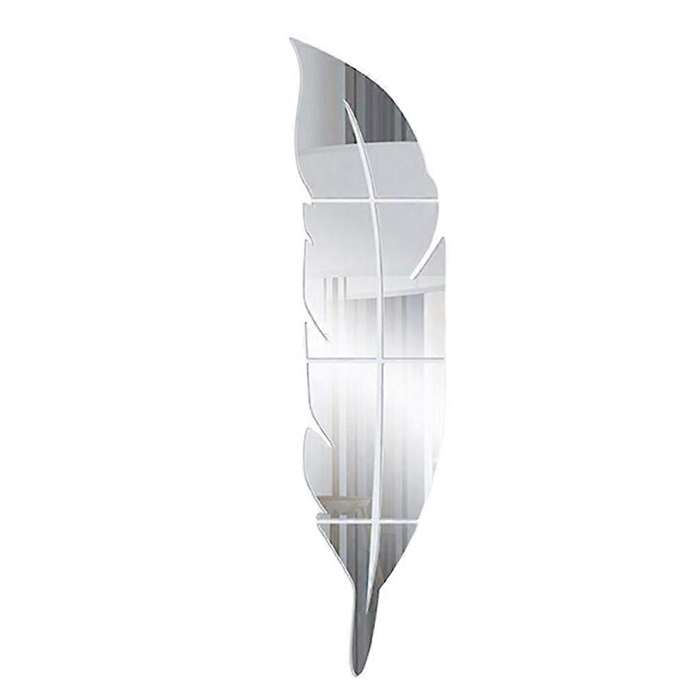 Three-Dimensional Wall Sticker Shaped Decor Silver 30x120cm Decorative 1Pcs