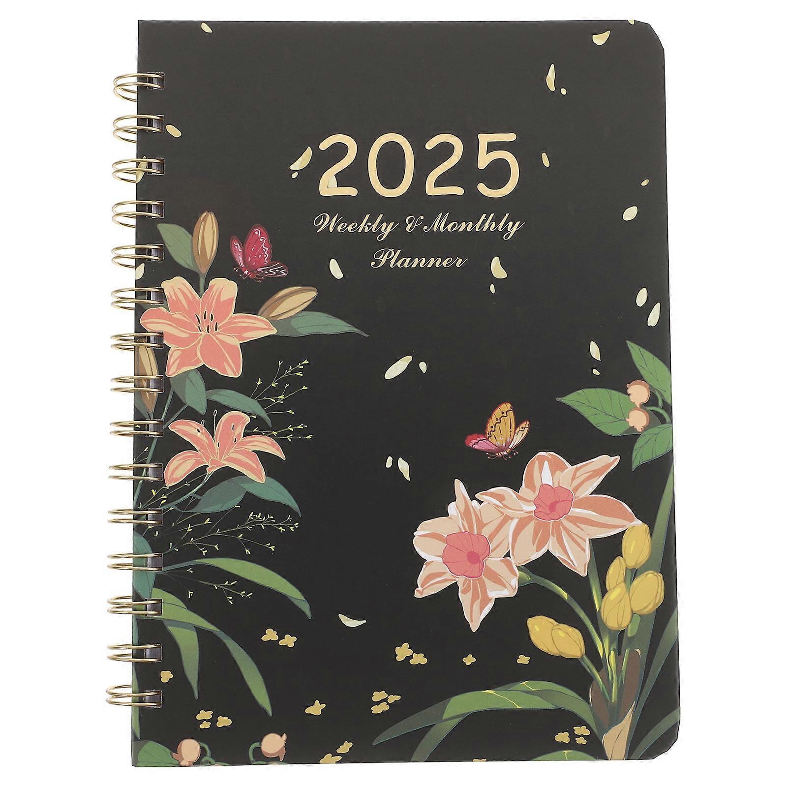 Academic Planner 2025 Daily Planner Multi Color Rectangular Spiral Binding Weekly Planner 1Pcs