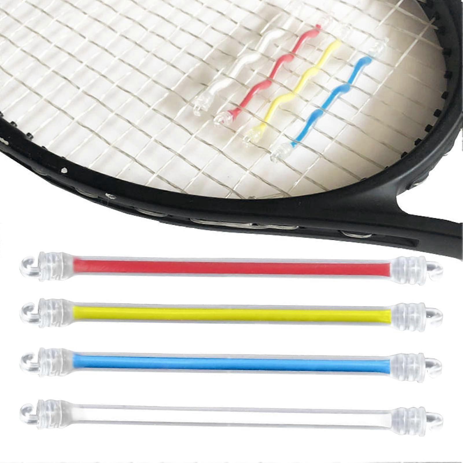 Tennis Racket Dampeners, Flexible Silicone String Dampening Accessories, 4-Pack for Enhanced Racquet Performance