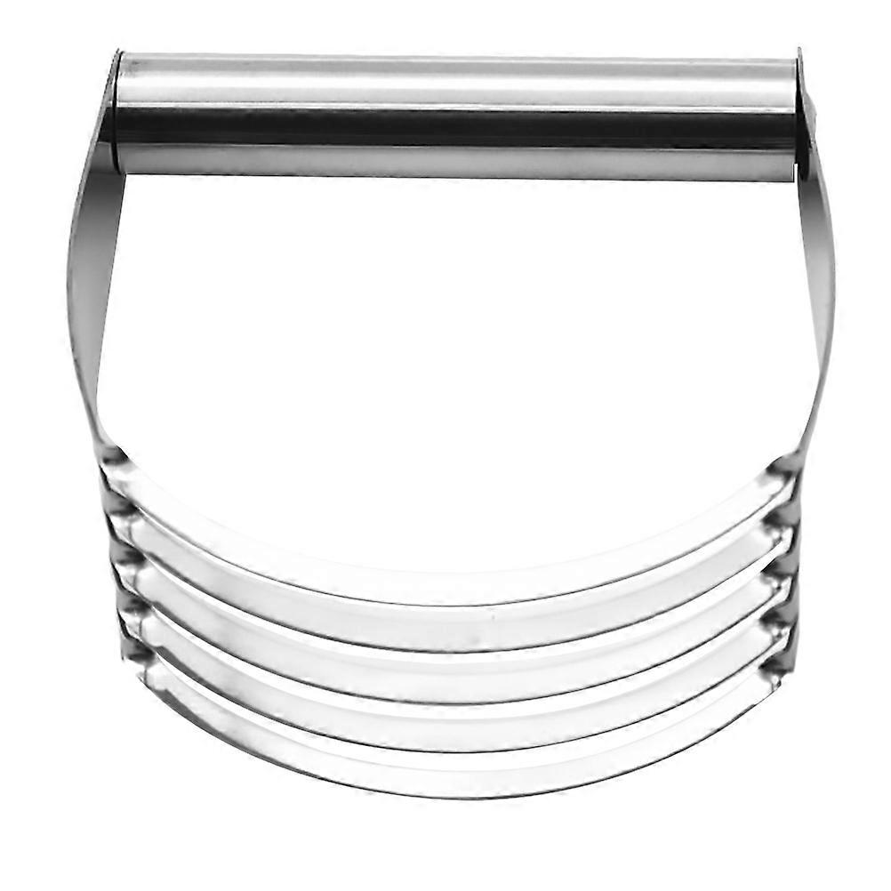 Pastry Blender Tool Stainless Steel Kitchen Baking Gadget Home Bakers Round Shape Silver 12x11.6cm Mixing 2Pcs