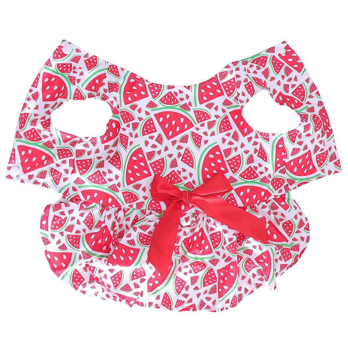 Pet Watermelon Dress Skirt for Dogs, Stylish Summer Clothing with Charming Print, Perfect for Special Occasions and Photo Sessions