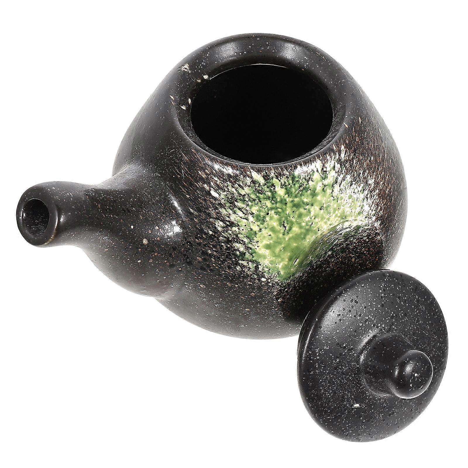 Multi Function Ceramic Oil Dispenser for Kitchen High & Low Temperature Resistant Soy Sauce Container with Creative Spout Design for Edible Oil and