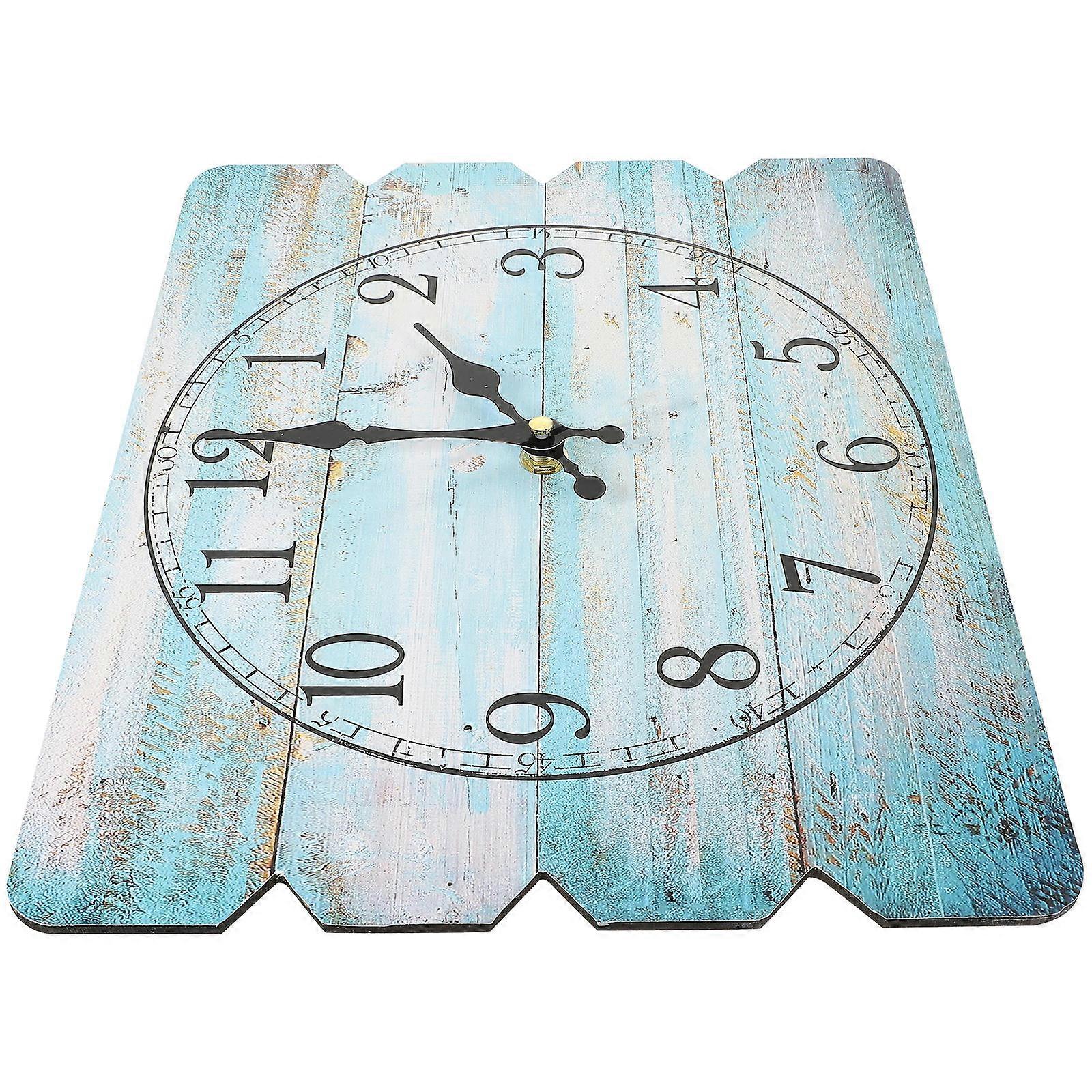 Creative Wall Clock Decorative Multi Color Rectangle Shape Silent Easy to Read For Elderly Housewarming present 1Pcs