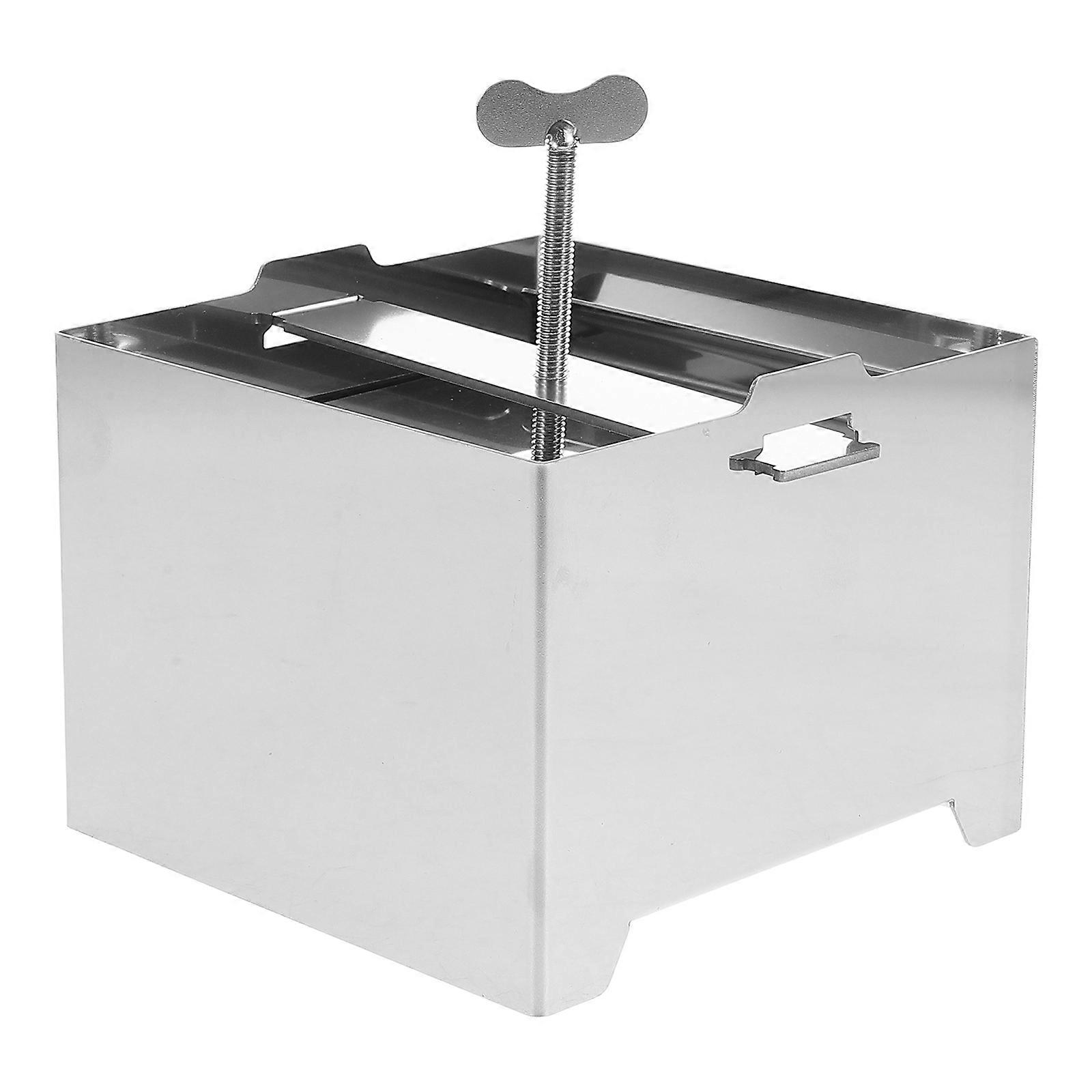 Tofu Press Stainless Steel Tofu Making Tools Home Kitchen Tool Square Traditional Design Silver 1Set