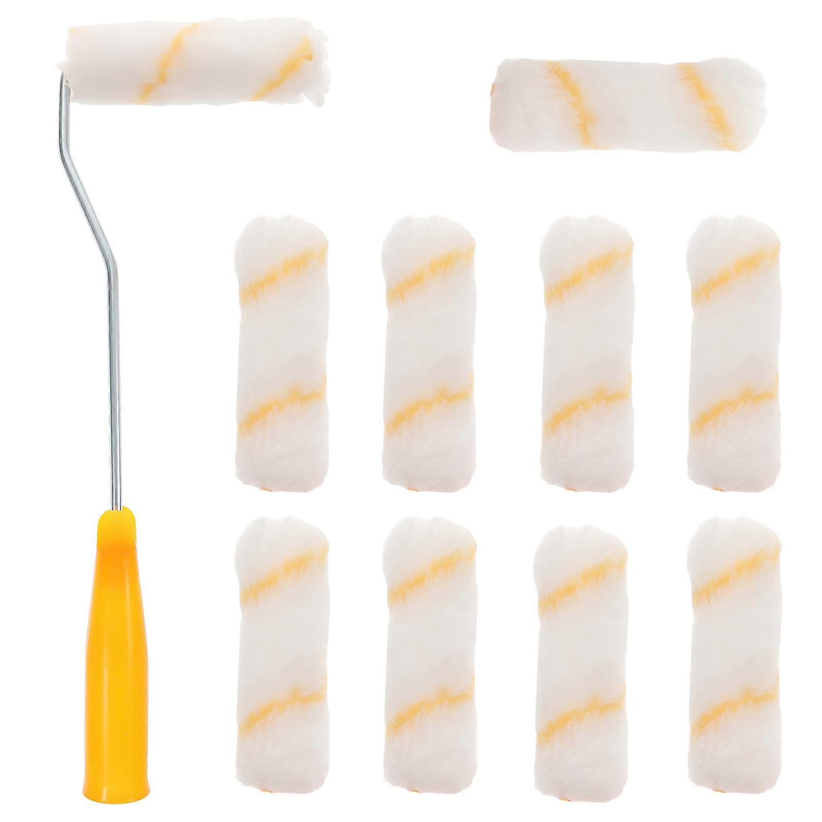 1pc Paint Roller Brush Set with Shed Resistant Cover & Handle – DIY Wall Painting Tool for Home or Office Use