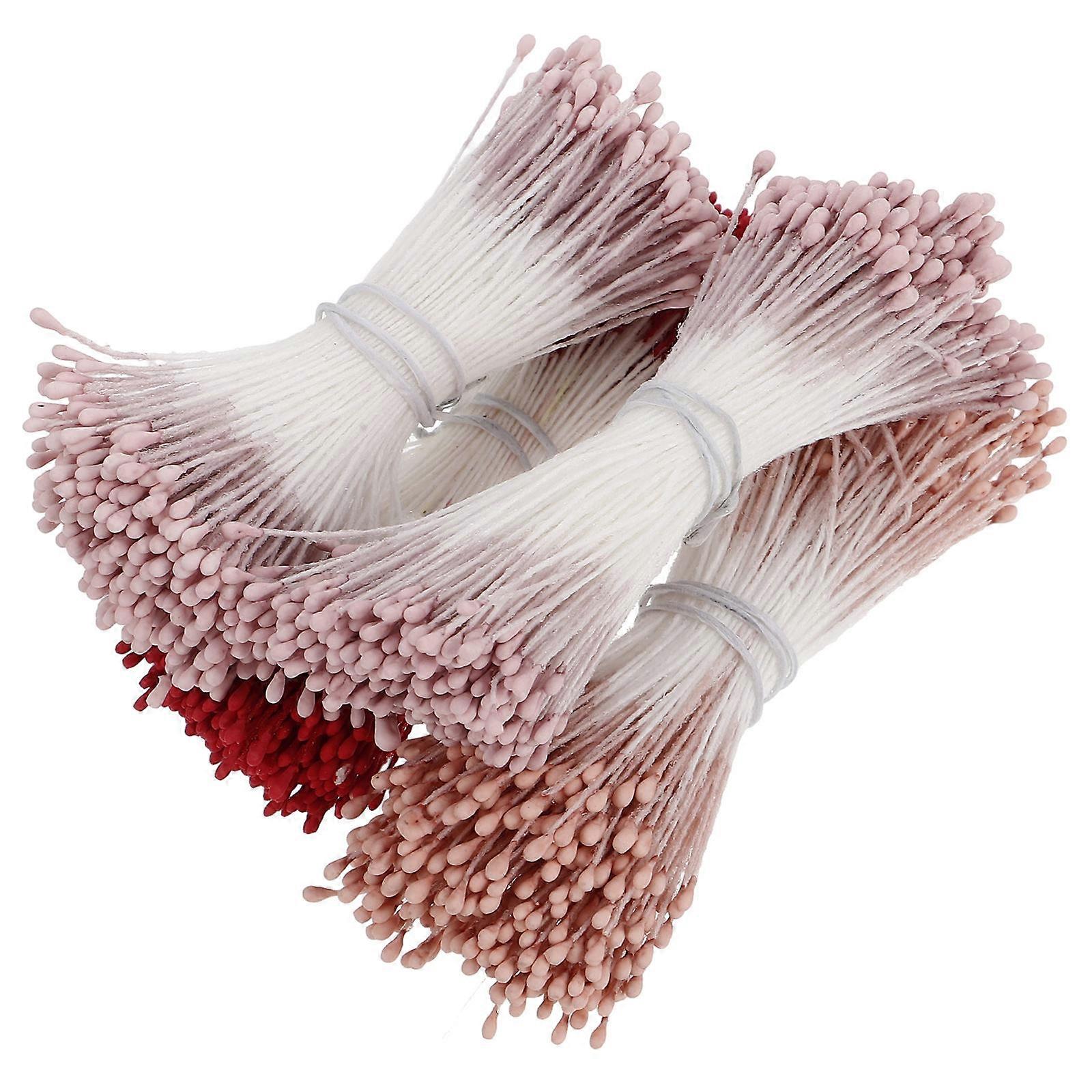 フラワーアレンジメント4バンドルを作るための装飾レッド2.4X0.1X0.1in