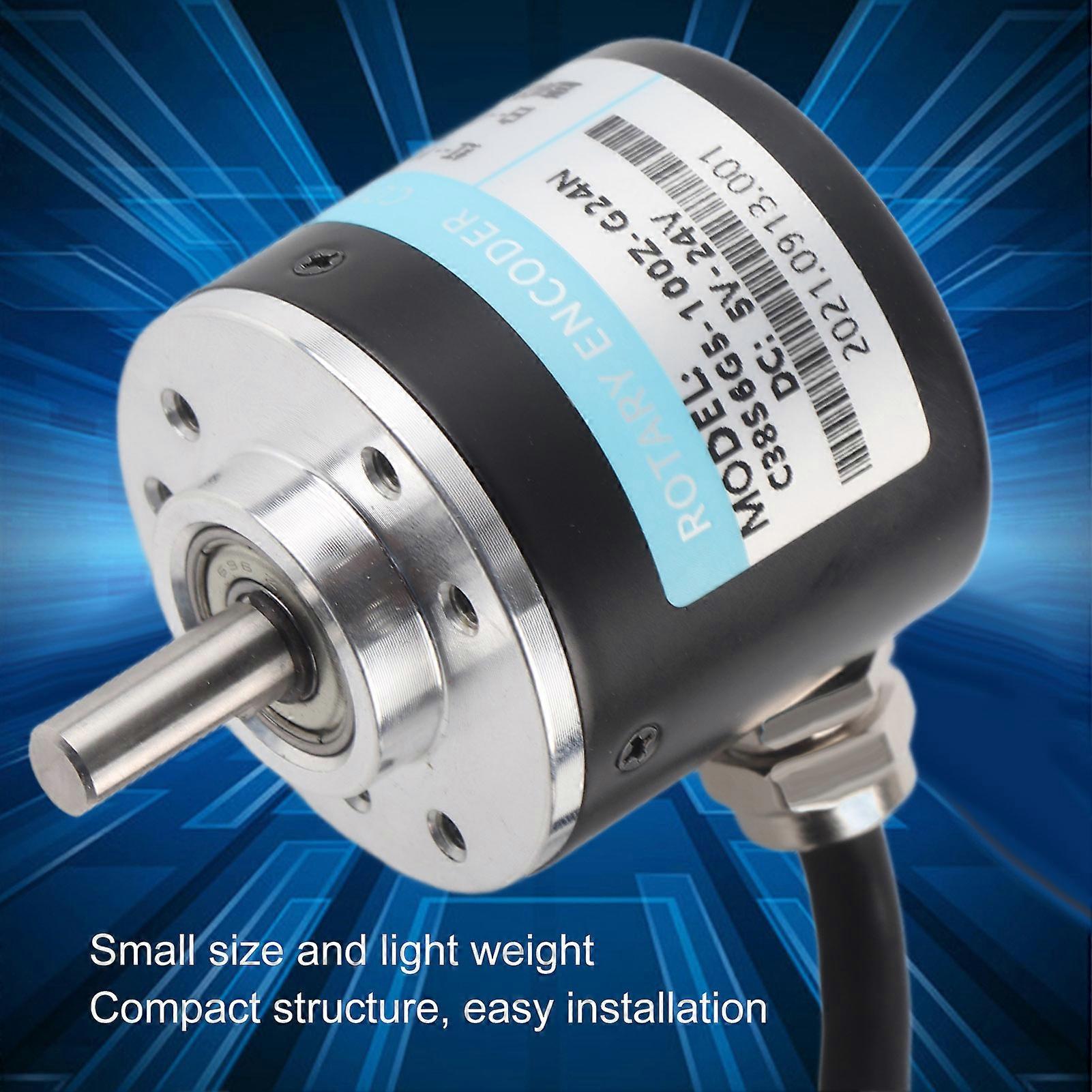 ABZ Photoelectric Encoder Three-Phase DC5-24V Solid Shaft for Office and Engineering Field100Z