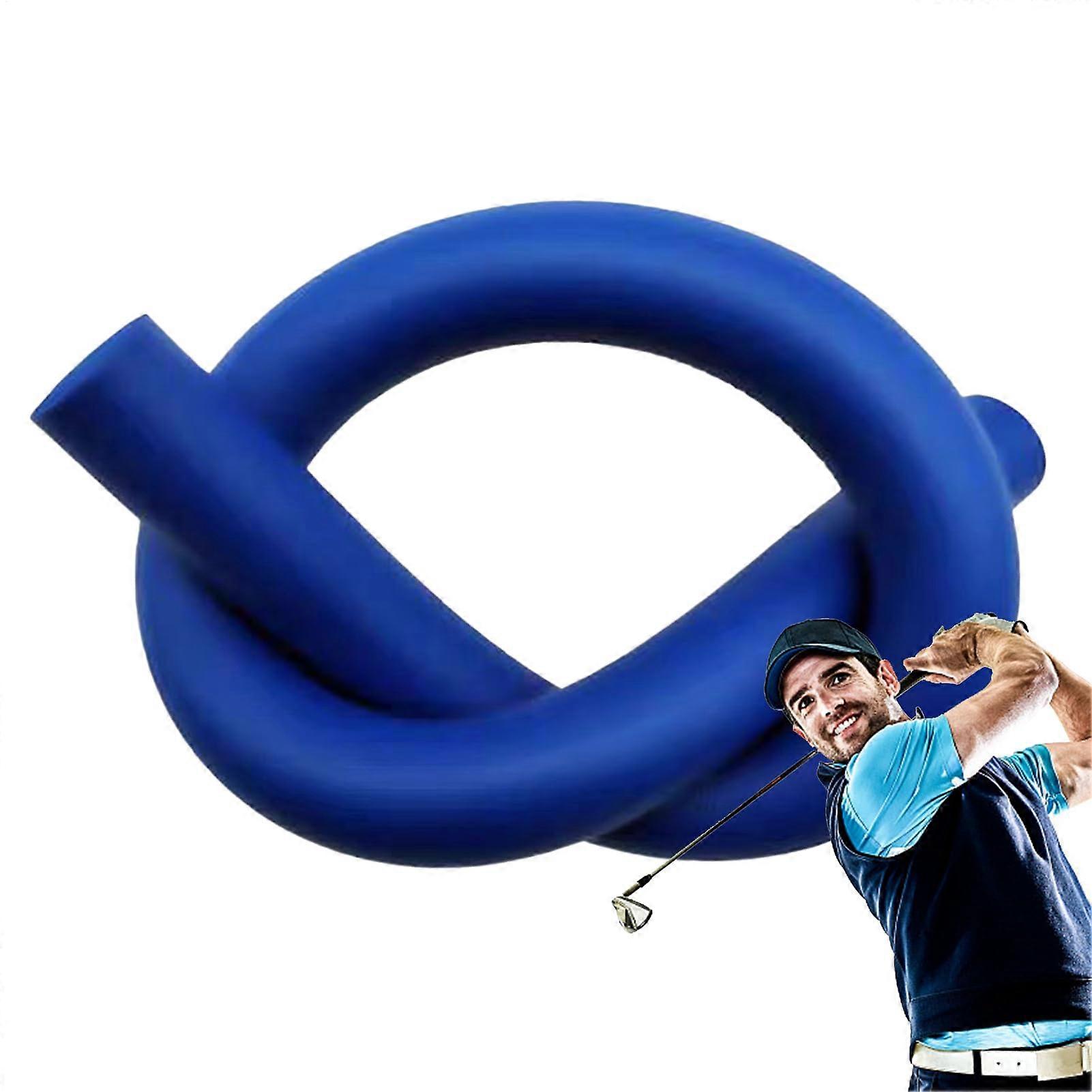 Golf Trainer Swing Aid - Durable Grip Trainer and Swing Stick - Stable Practice Tool for Home, Garage, Backyard, and Range - Blau