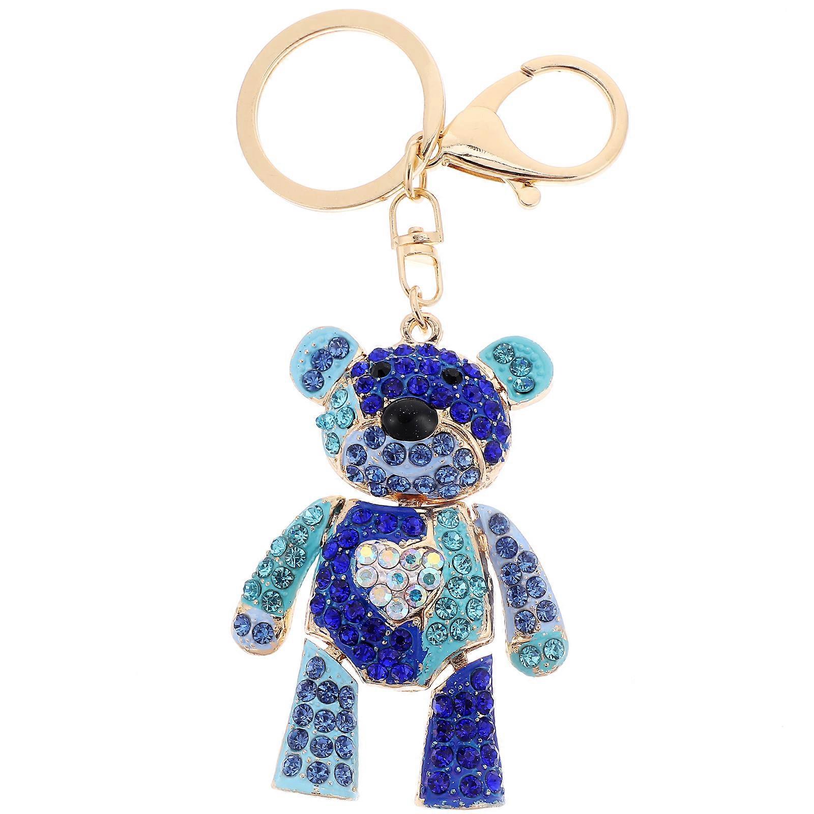 Cute Key Chain Bear Shape Metal Cartoon Style Daily Use 1Pack